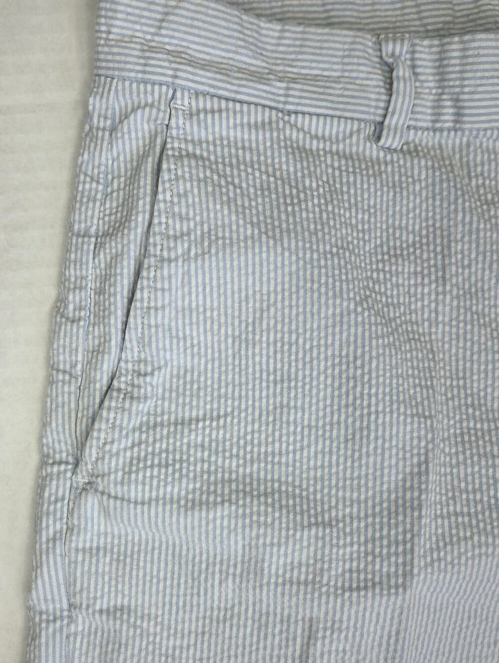 Vineyard Vines Seersucker Pinstripe Breaker Shorts Size 30 Blue/White Preppy